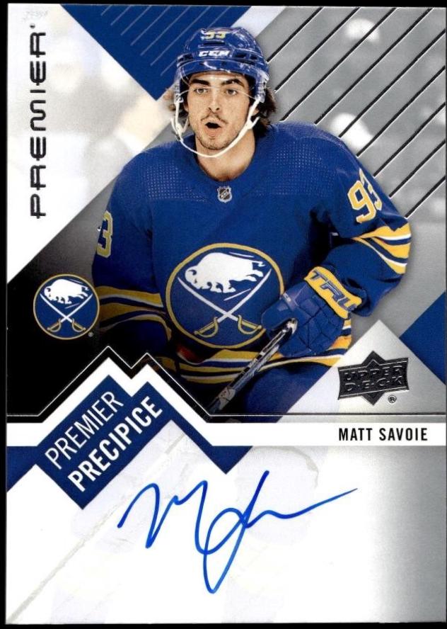 Matt Savoie #PPR-MS Hockey Cards 2023 Upper Deck Premier Precipice Auto Rookie