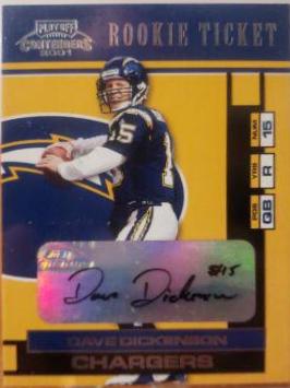 Dave Dickenson #194 2001 Playoff Contenders Football