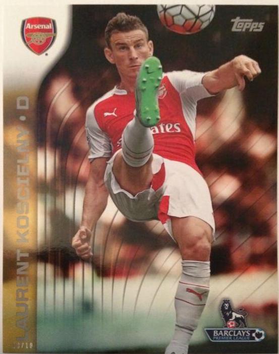 Laurent Koscielny #9 Soccer Cards 2015 Topps Premier Gold
