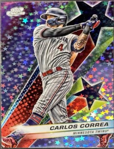 Carlos Correa #SF-26 Baseball Cards 2024 Topps Cosmic Chrome Starfractor