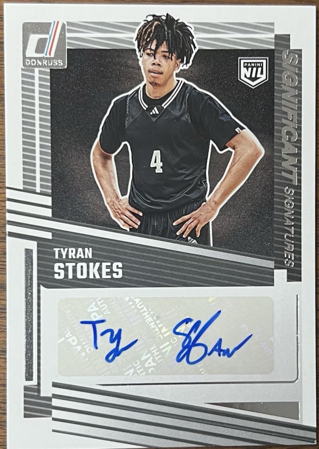 Tyran Stokes #36 2025 Panini Donruss Significant Signature Basketball