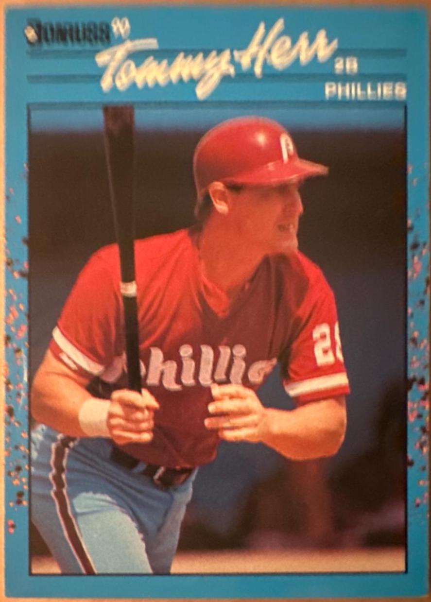 Tommy Herr #32 Baseball Cards 1990 Panini Donruss Blue/White Test Issue