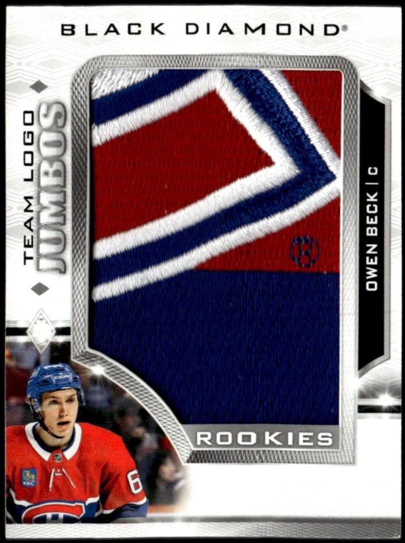 Owen Beck #RTL-OB 2023 Upper Deck Black Diamond Rookie Team Jumbo Patch Full Logo Hockey