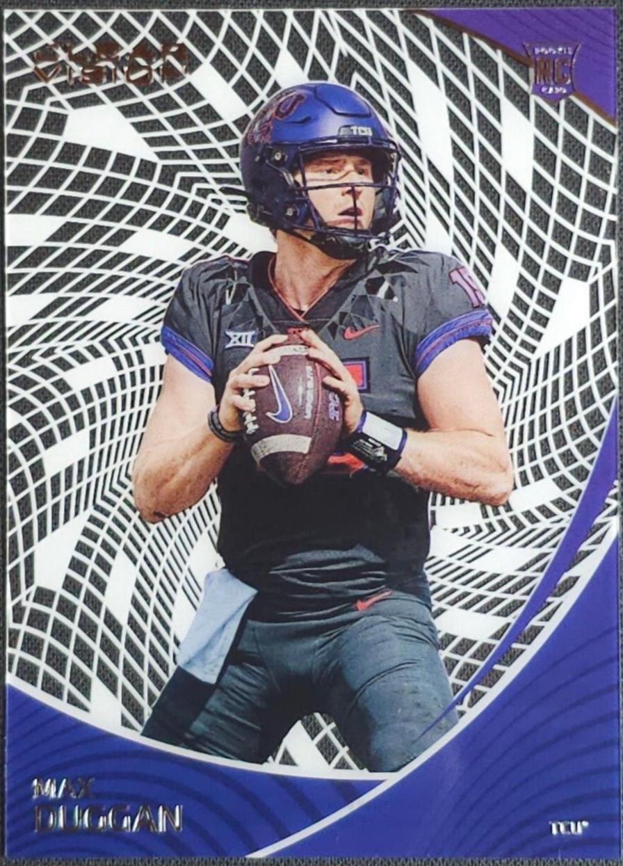 Max Duggan #5 Football Cards 2023 Panini Chronicles Draft Picks Clear Vision