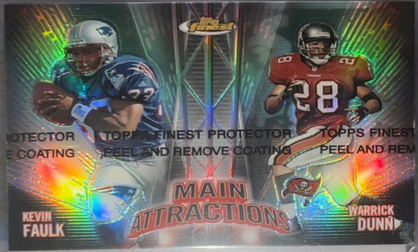 Kevin Faulk / Warrick Dunn #MA5 Football Cards 1999 Topps Finest Main Attractions