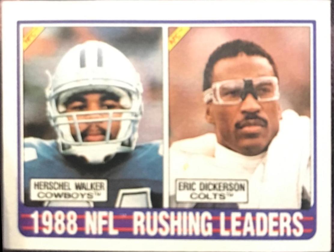 1988 Rushing Leaders #219 Football Cards 1989 Topps