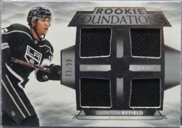 Quinton Byfield #F-QB Hockey Cards 2021 Upper Deck The Cup Foundations Quad Jersey