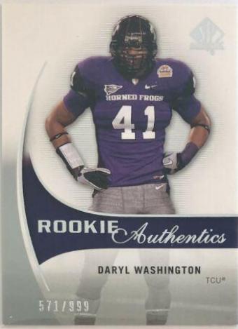 Daryl Washington #204 2010 Sp Authentic Football