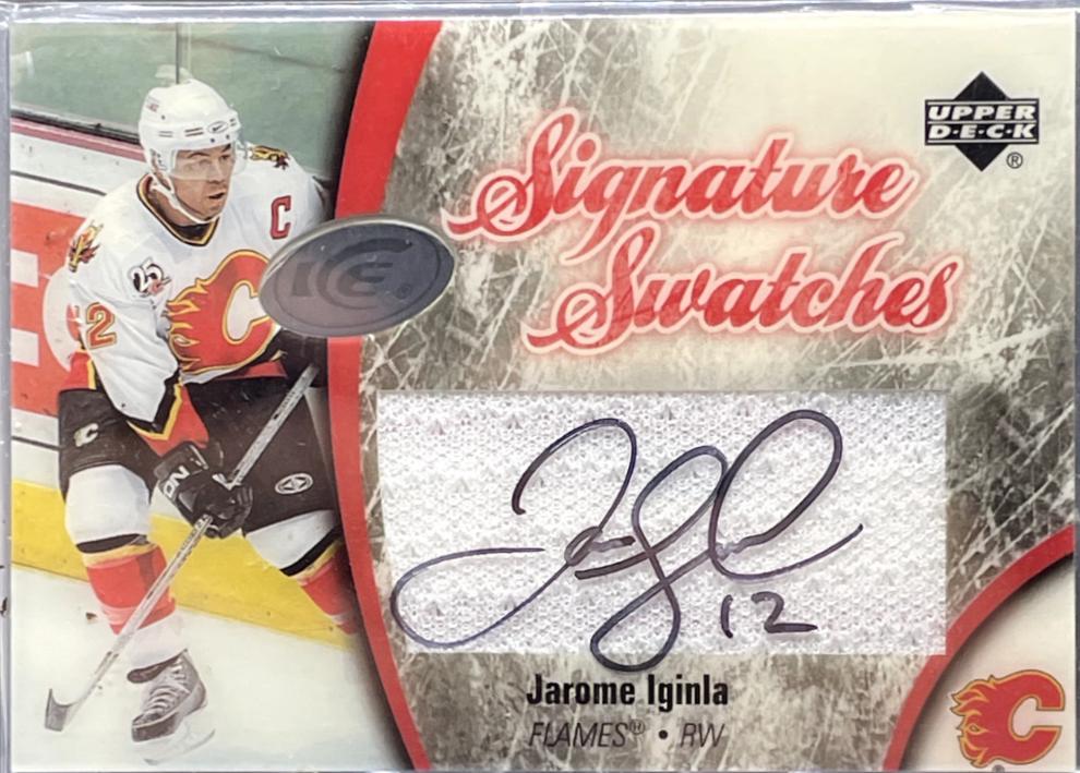 Jarome Iginla #SS-JI Hockey Cards 2005 Upper Deck Ice Signature Swatches