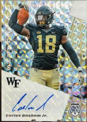 Carlos Basham Jr. #AM-CB Football Cards 2021 Panini Mosaic Draft Picks Autographs