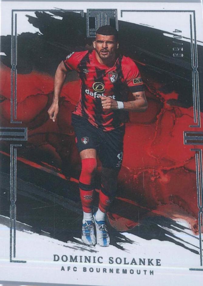 Dominic Solanke #1 Soccer Cards 2022 Panini Impeccable Premier League