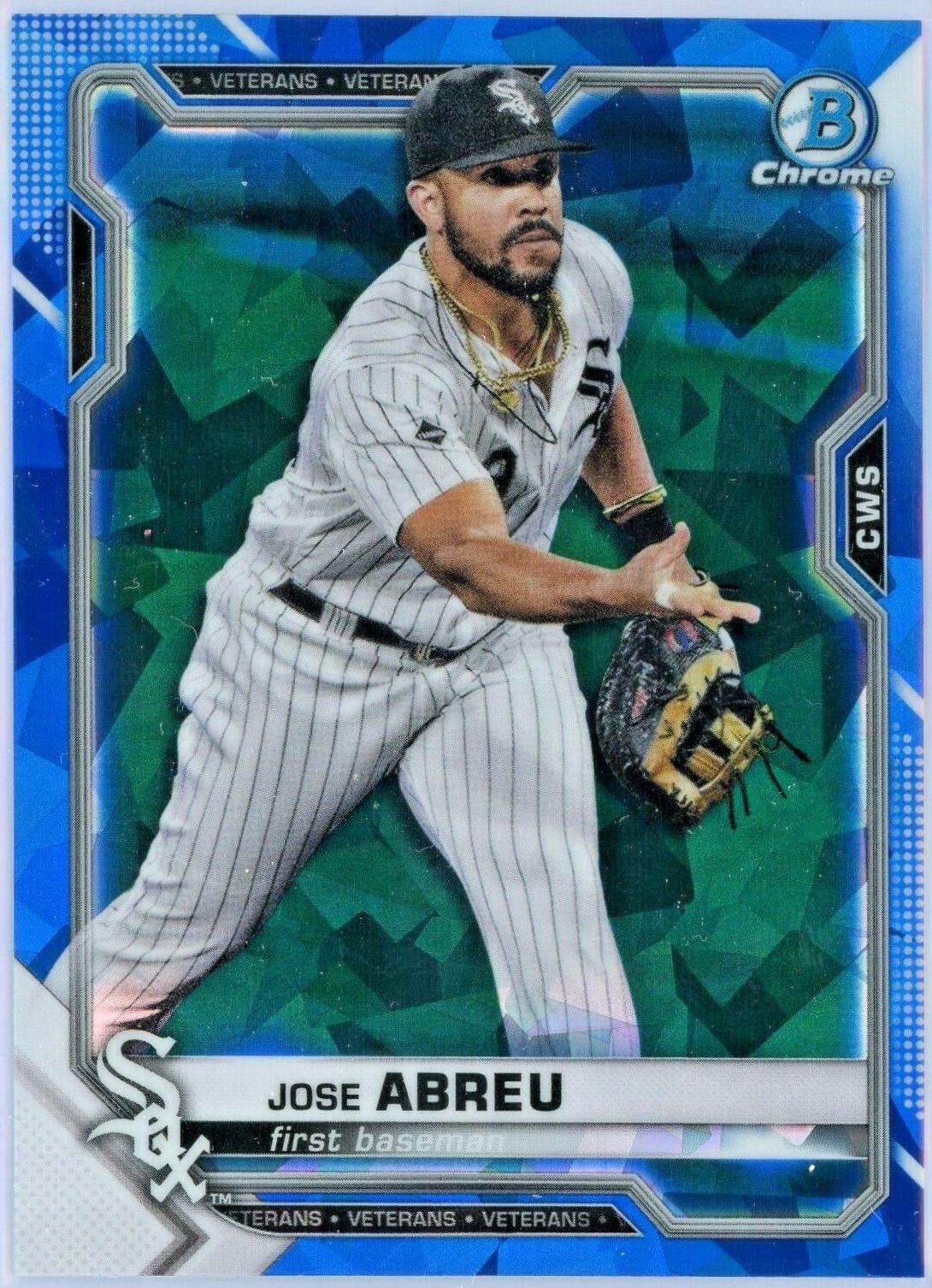 Jose Abreu #4 Baseball Cards 2021 Bowman Chrome Sapphire