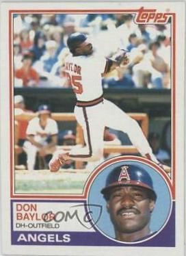 Don Baylor #105 Baseball Cards 1983 Topps