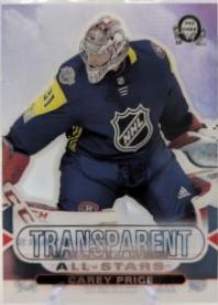 Carey Price #CCA-7 Hockey Cards 2018 O-Pee-Chee Coast-to-Coast Transparent All-Stars