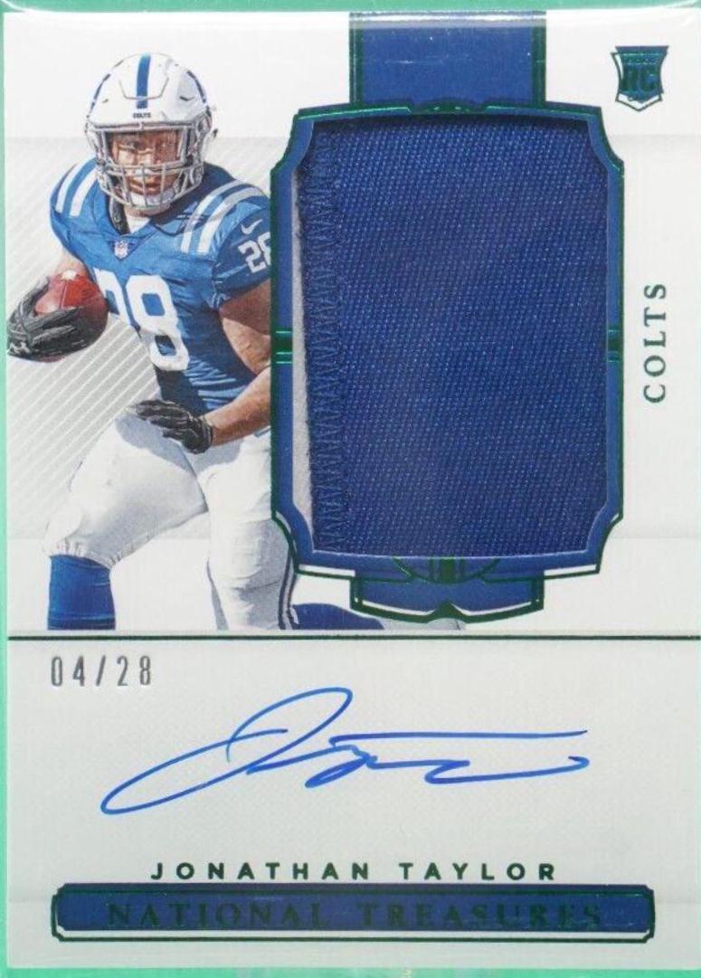 Jonathan Taylor [Patch Autograph Green Jersey Number] #172