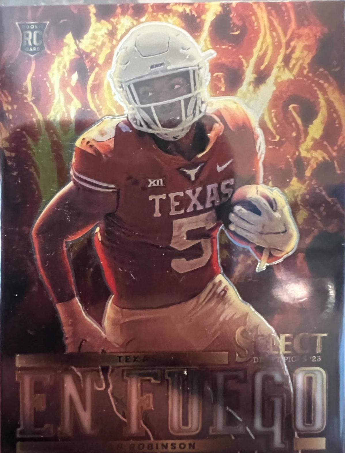 Bijan Robinson #EF-BR Football Cards 2023 Panini Select Draft Picks En Fuego
