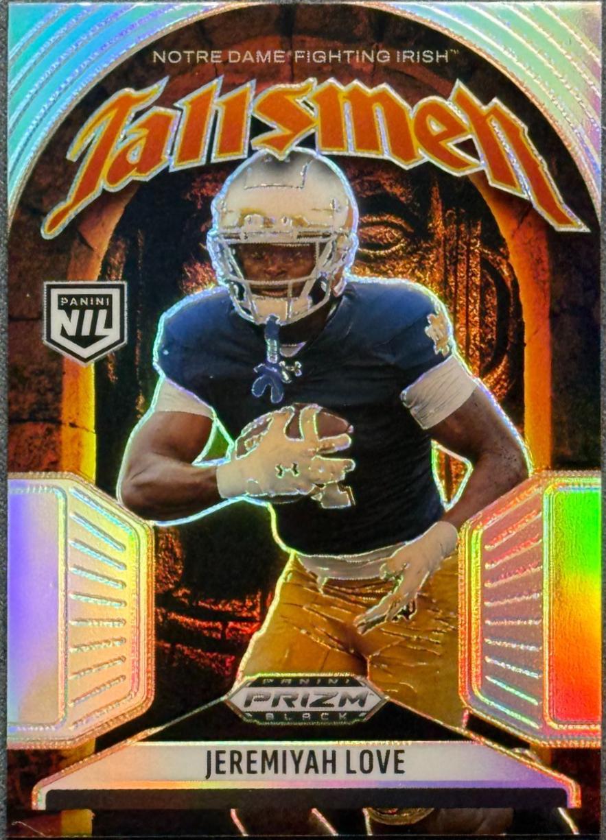 Jeremiyah Love #24 2025 Panini Prizm Black Football Talismen