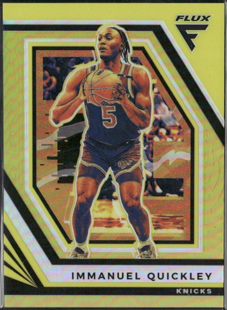 Immanuel Quickley [Gold] #10 Basketball Cards 2022 Panini Flux