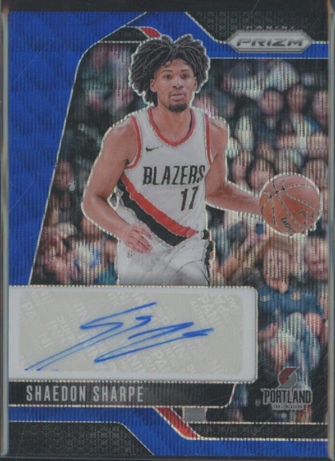 Shaedon Sharpe [Blue Wave] #SIG-SSB Prices | 2024 Panini Prizm