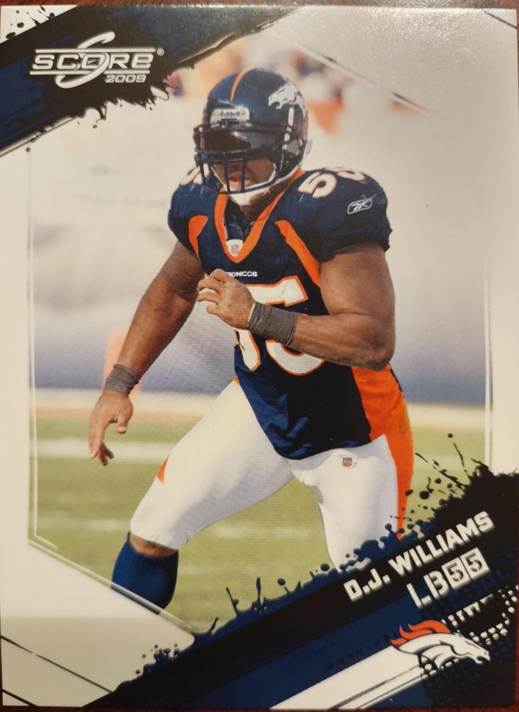 D.J. Williams #91 Football Cards 2009 Panini Score