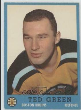 Ted Green #7 Hockey Cards 1962 Topps