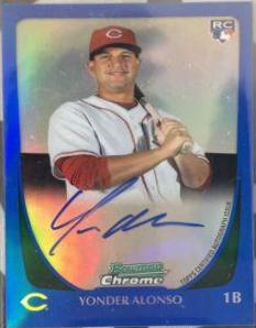 Yonder Alonso [Autograph Blue Refractor] #210