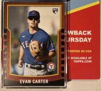 Evan Carter #29 Baseball Cards 2024 Topps Throwback Thursday