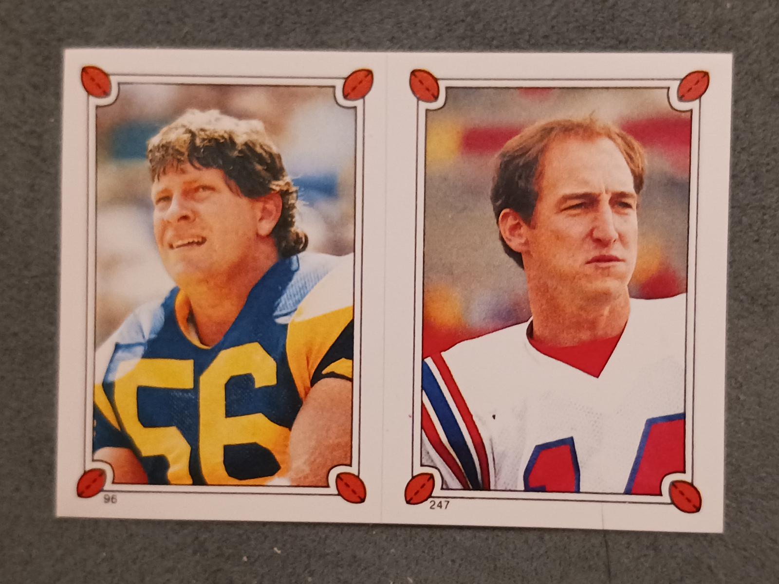 Doug Smith, Steve Grogan Football Cards 1987 Topps Stickers