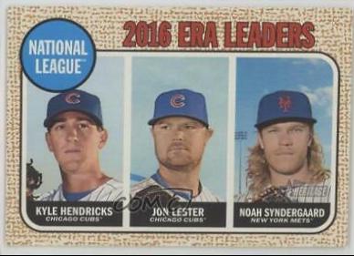 Kyle Hendricks, Jon Lester, Noah Syndergaard #7 Baseball Cards 2017 Topps Heritage