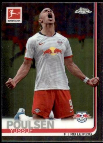 Yussuf Poulsen #7 Soccer Cards 2019 Topps Chrome Bundesliga