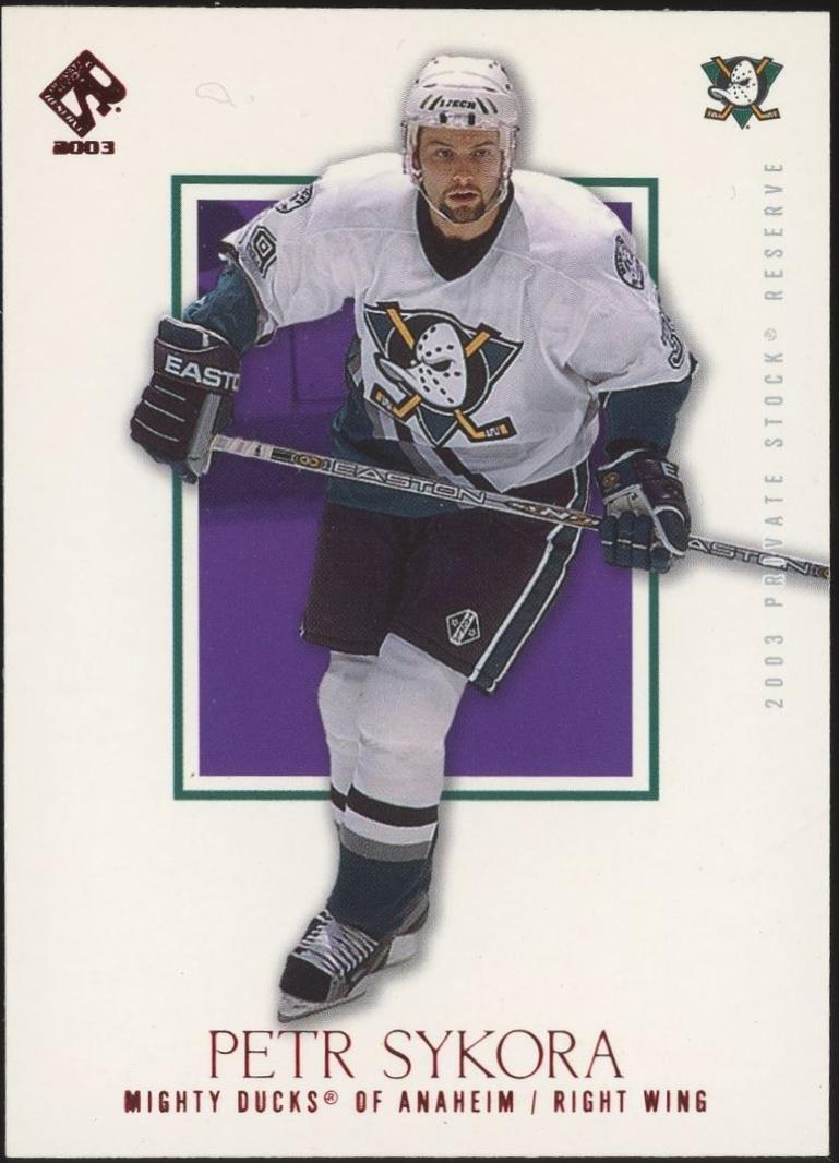 Petr Sykora #3 2002 Pacific Private Stock Reserve Hockey