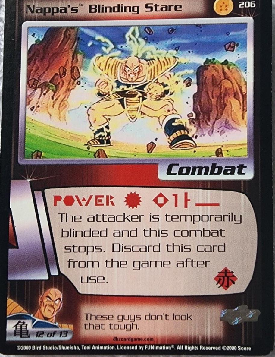 Nappa's Blinding Stare 206 Dragon Ball Z Saiyan Saga