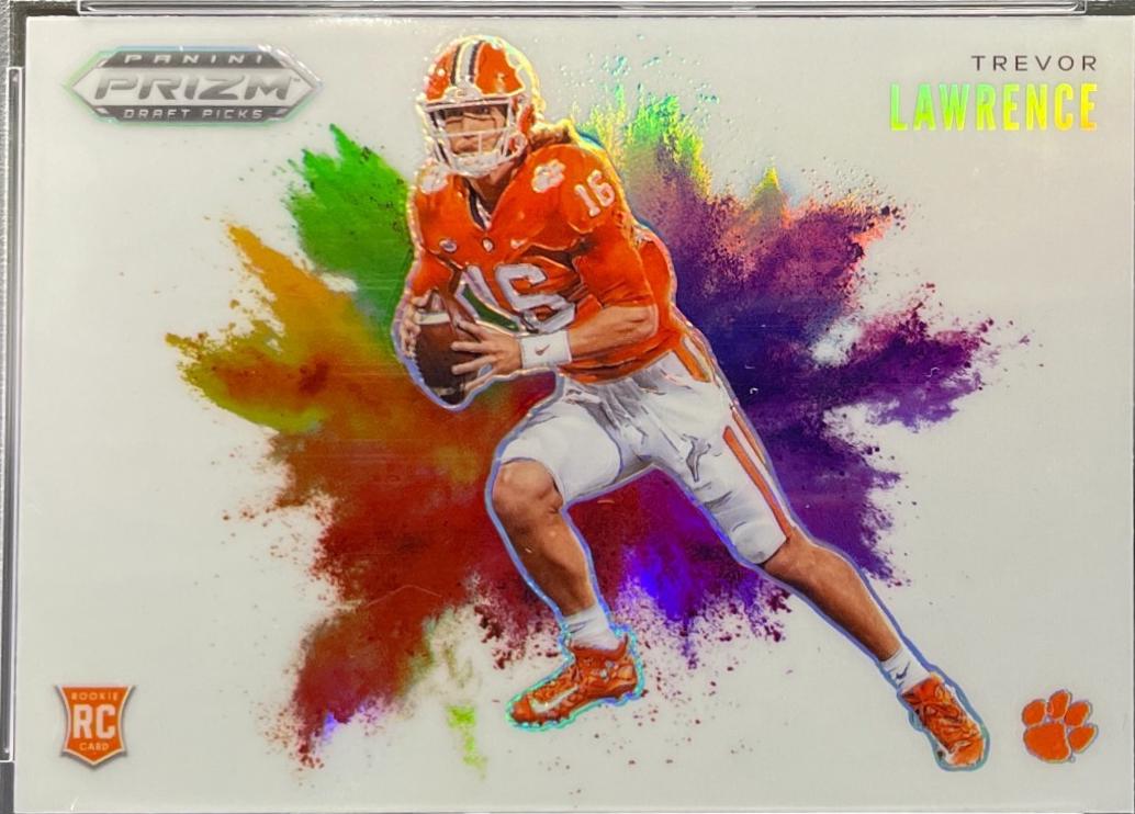 Trevor Lawrence #1 Football Cards 2021 Panini Prizm Draft Picks Colorblast