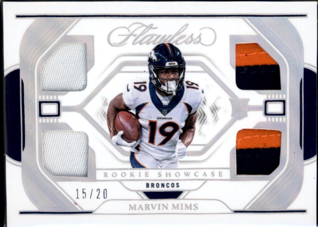 Marvin Mims [Silver] #7 Prices | 2023 Panini Flawless Rookie