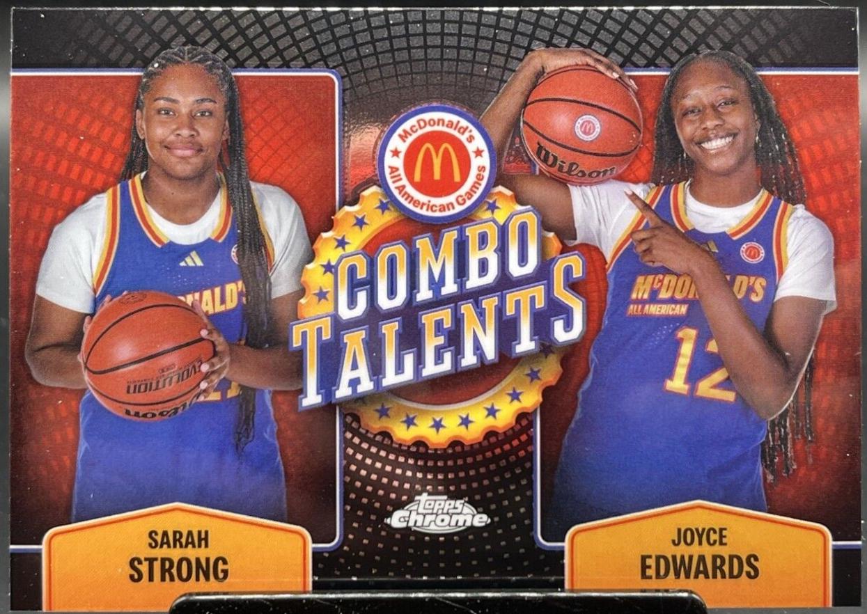 Sarah Strong / Joyce Edwards #COT-SAR Basketball Cards 2024 Topps Chrome McDonald’s All American Combo Talents