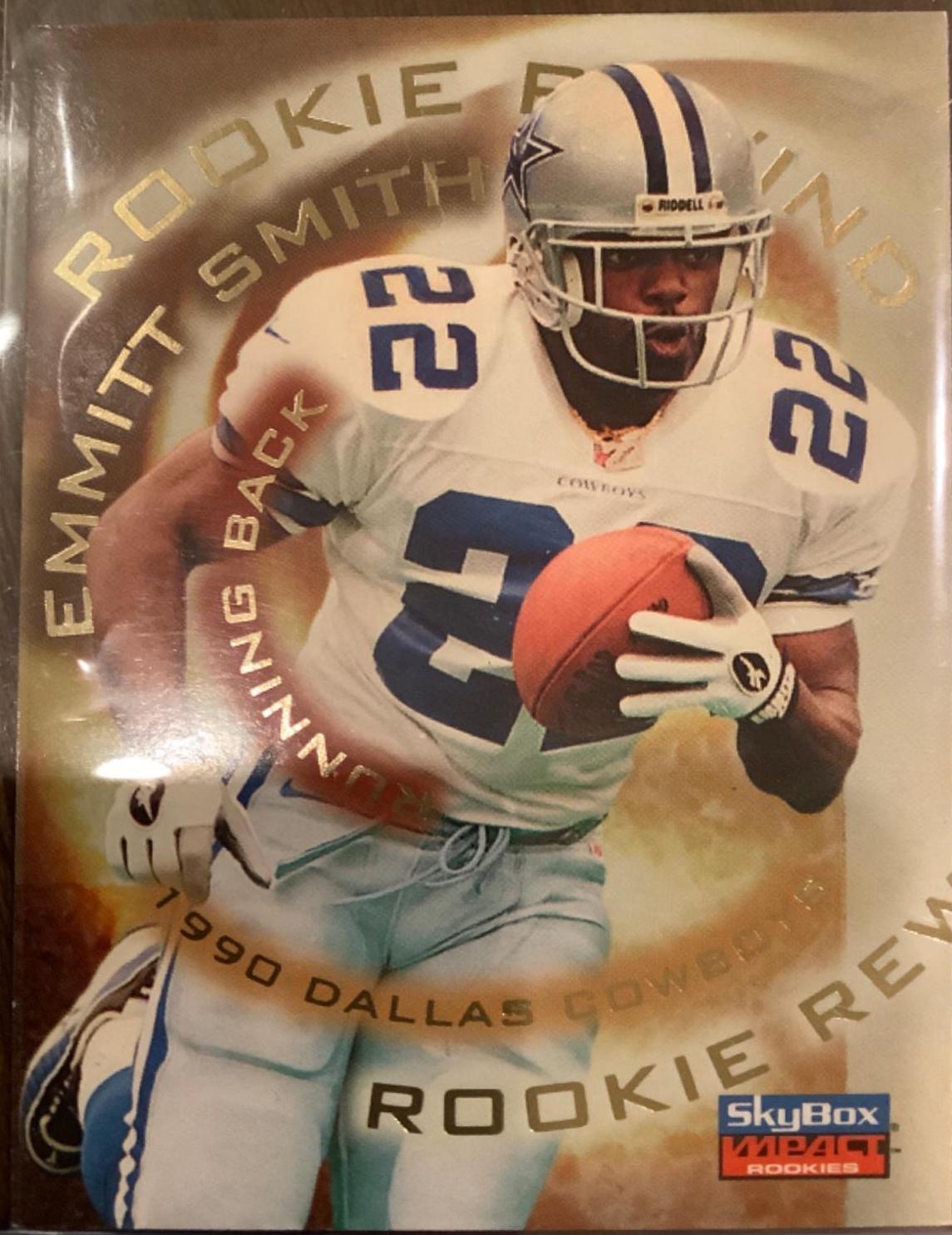 Emmitt Smith #8 Football Cards 1996 Skybox Impact Rookie Rewind