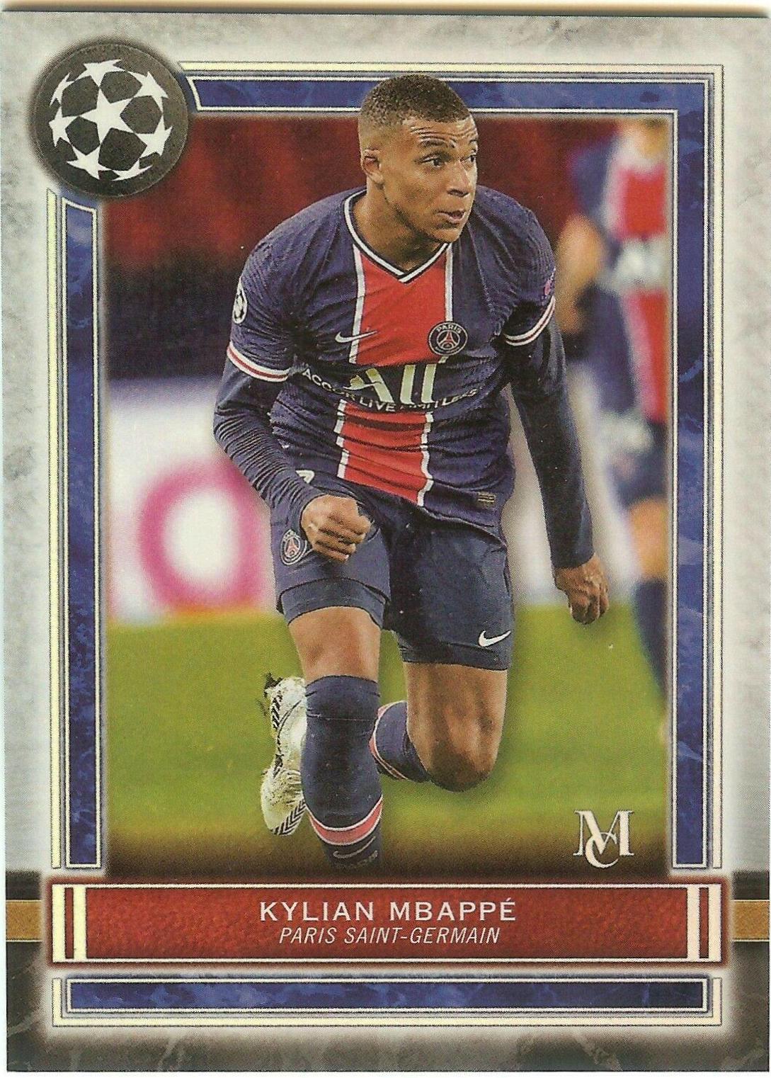 Kylian Mbappe #75 Soccer Cards 2020 Topps Museum Collection UEFA Champions League