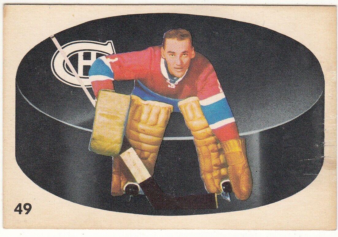 Jacques Plante #49 Hockey Cards 1962 Parkhurst
