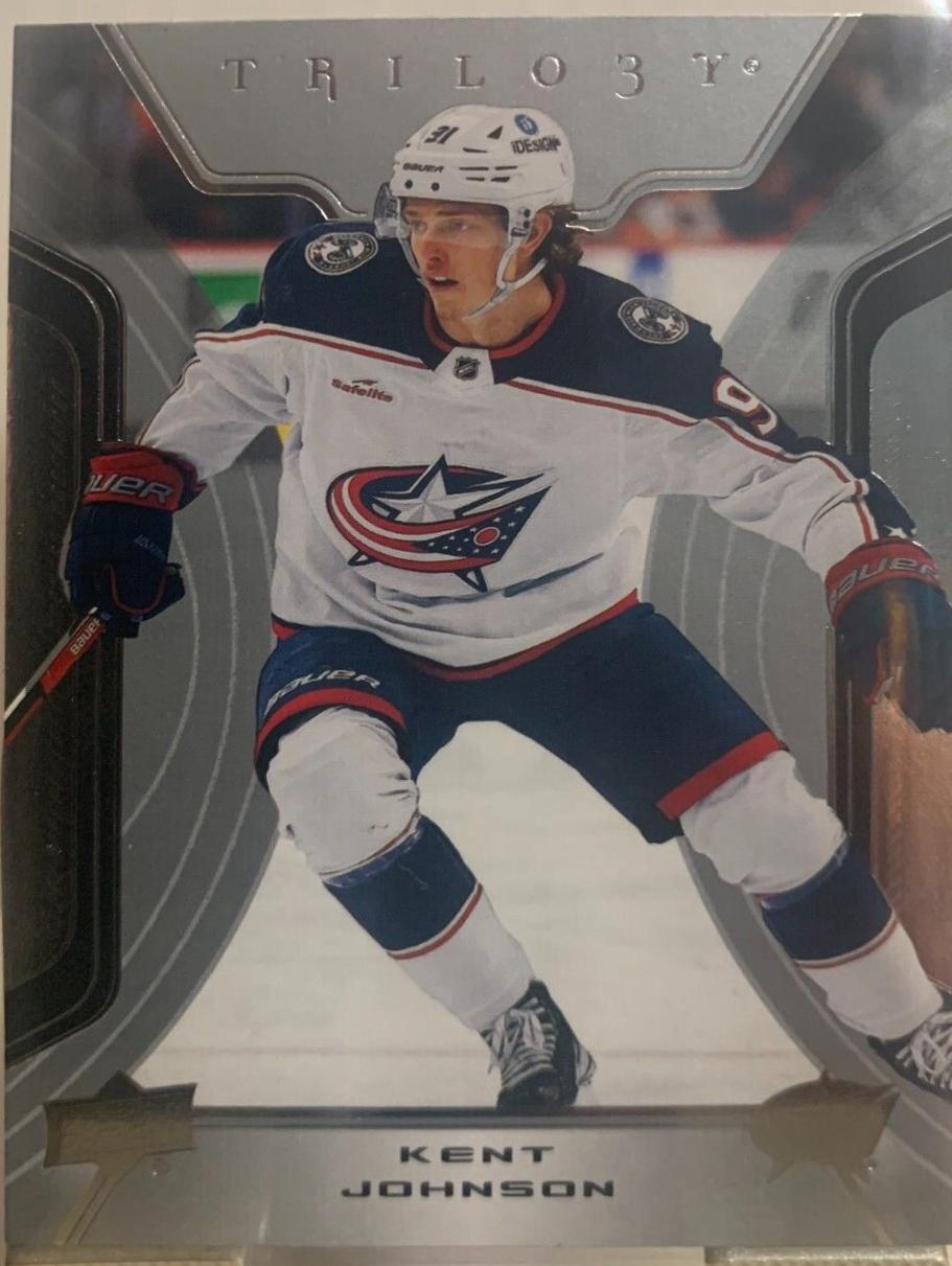 Kent Johnson #2 Hockey Cards 2023 Upper Deck Trilogy
