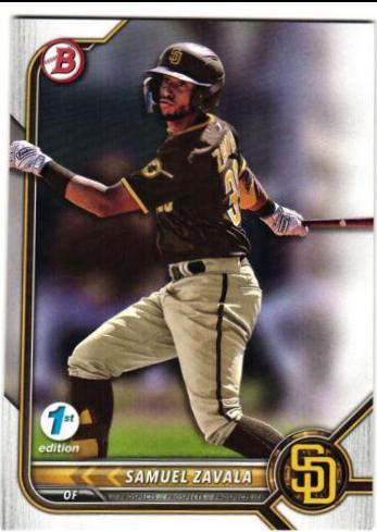 Samuel Zavala #BD-98 2022 Bowman Draft 1st Edition Baseball