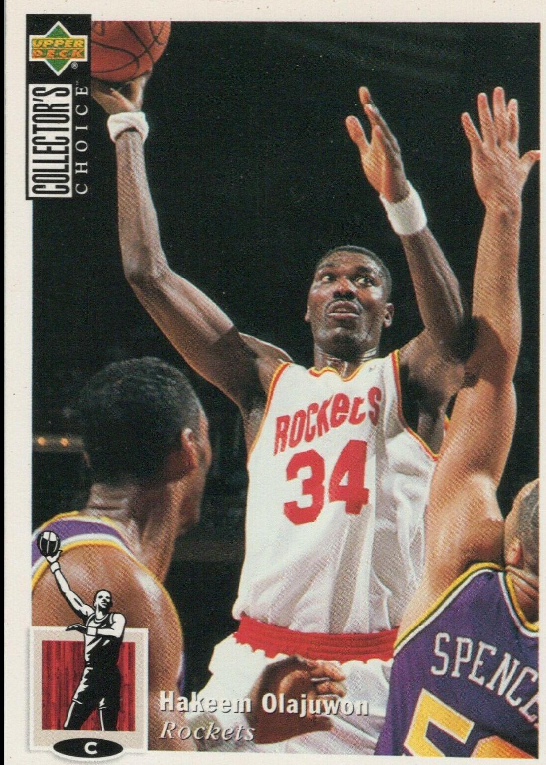 Hakeem Olajuwon #34 Basketball Cards 1994 Collector's Choice