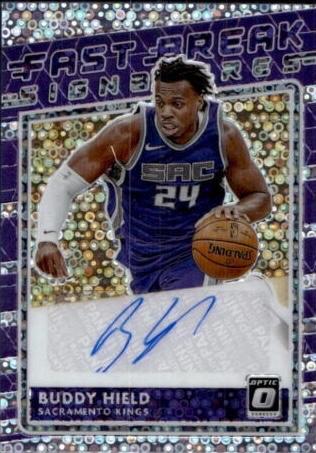 Buddy Hield #FB-BUD Basketball Cards 2020 Panini Donruss Optic Fast Break Signatures