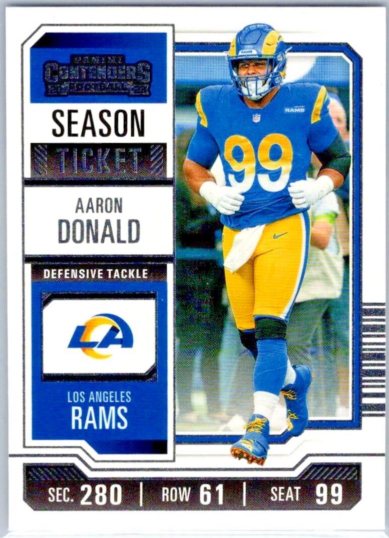 Aaron Donald #60 Football Cards 2023 Panini Contenders
