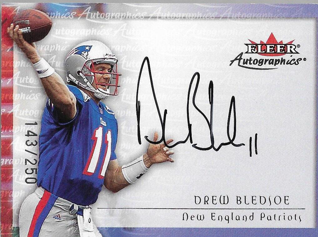 Drew Bledsoe Football Cards 2000 Fleer Autographics