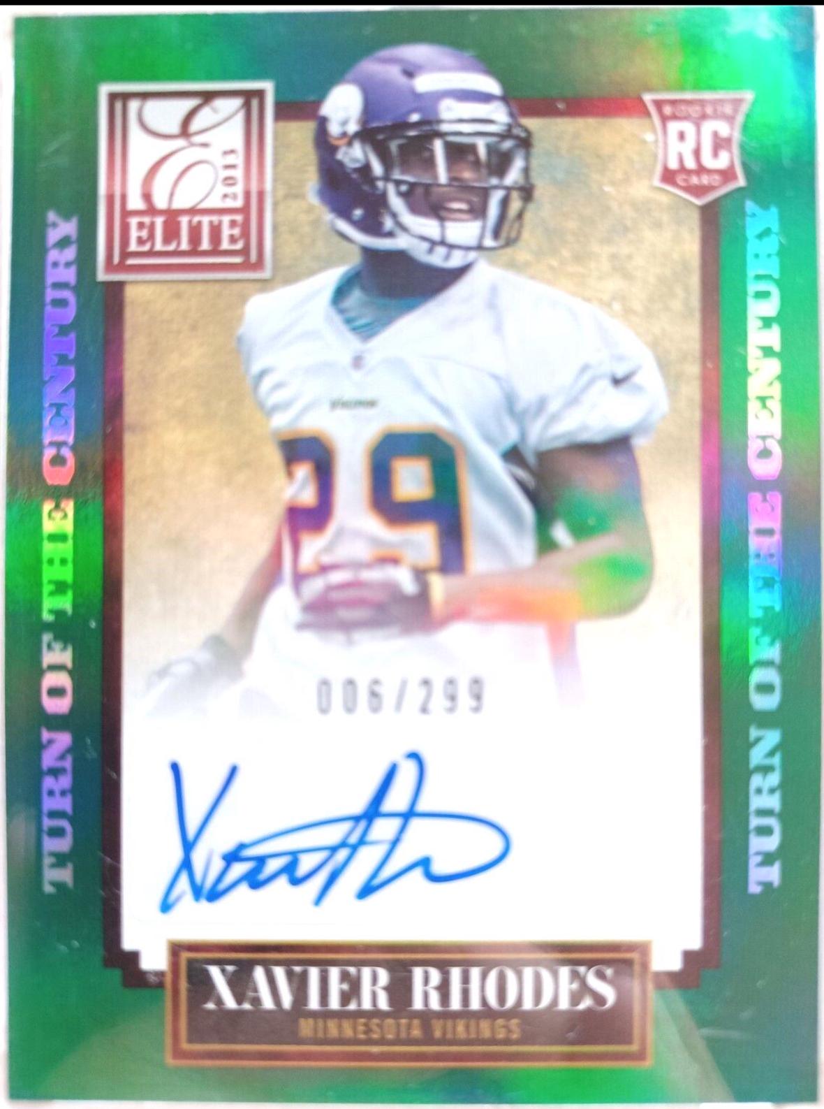 Xavier Rhodes #198 2013 Panini Elite Football