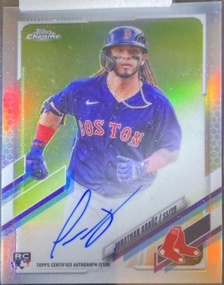 Jonathan Arauz #RA-JAR Baseball Cards 2021 Topps Chrome Rookie Autographs