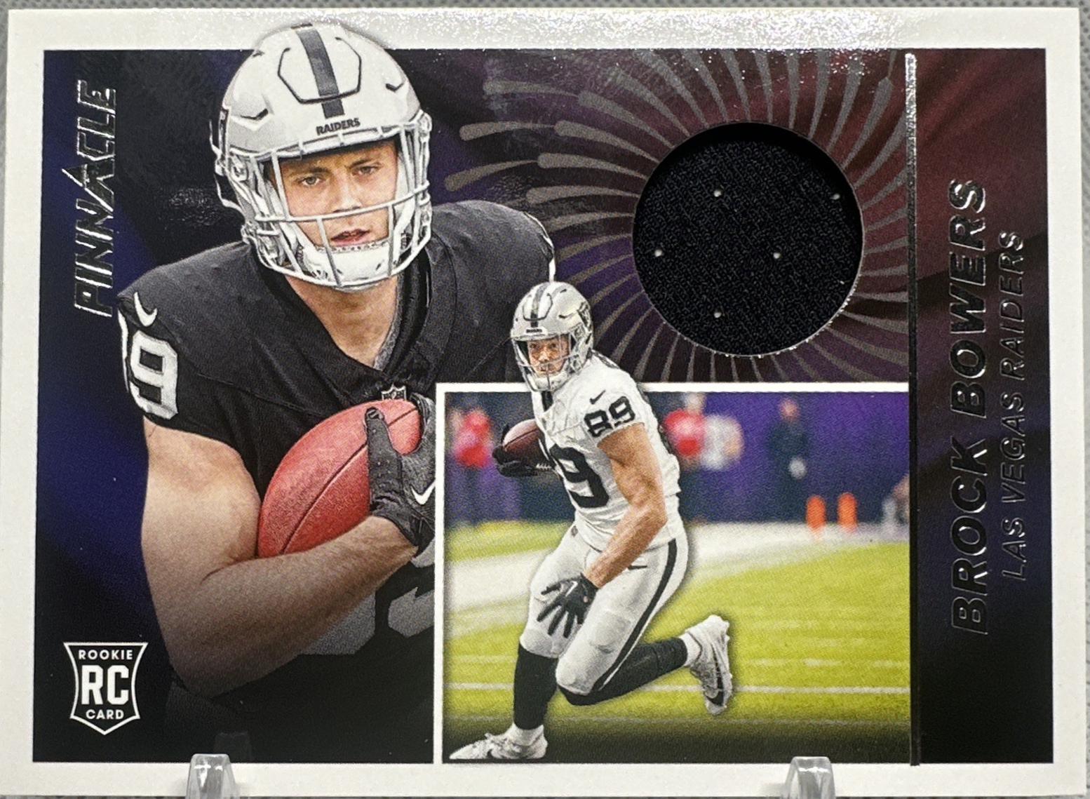 Brock Bowers #PJ-BBS Football Cards 2024 Panini Encore Pinnacle Jersey