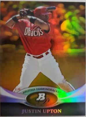Justin Upton #11 Baseball Cards 2011 Bowman Platinum