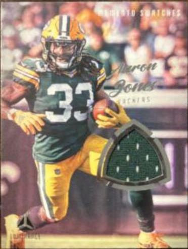 Aaron Jones #MSW-AJO Football Cards 2022 Panini Luminance Memento Swatches
