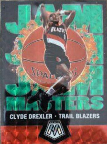 Clyde Drexler Green Mosaic #4 Basketball Cards 2019 Panini Mosaic Jam Masters